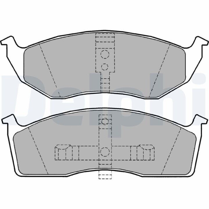 Комплект гальмівних колодок, дискове гальмо DELPHI LP1164 (фото 1)
