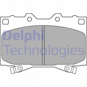 Комплект тормозных колодок, дисковый тормоз DELPHI LP1308