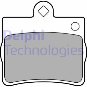 Комплект тормозных колодок, дисковый тормоз DELPHI LP1402 (фото 1)