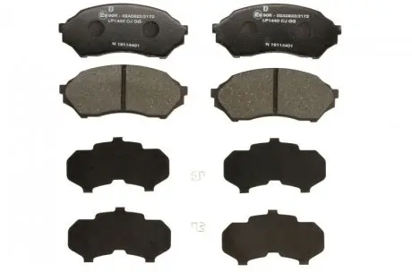 Комплект тормозных колодок, дисковый тормоз DELPHI LP1440