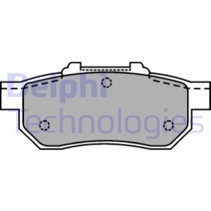 Комплект тормозных колодок, дисковый тормоз DELPHI LP1456