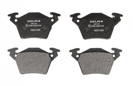 Комплект тормозных колодок, дисковый тормоз DELPHI LP1471