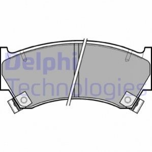 Комплект тормозных колодок, дисковый тормоз DELPHI LP1590