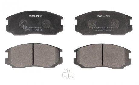 Комплект тормозных колодок, дисковый тормоз DELPHI LP1594 (фото 1)