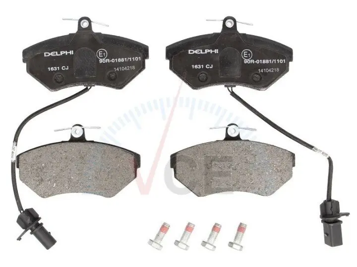 Комплект тормозных колодок, дисковый тормоз DELPHI LP1631 (фото 1)