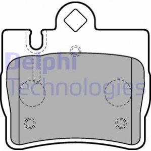 Комплект тормозных колодок, дисковый тормоз DELPHI LP1697 (фото 1)