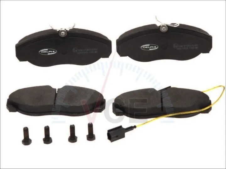 Фото 1 - Комплект гальмівних колодок, дискове гальмо DELPHI LP1748 Комплект гальмівних колодок, дискове гальмо DELPHI LP1748 (фото 1)