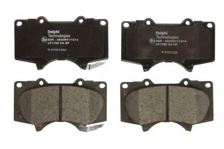Комплект тормозных колодок, дисковый тормоз DELPHI LP1782 (фото 1)