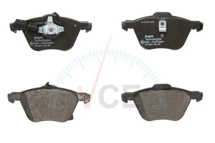 Фото 1 - Гальмівні колодки DELPHI LP1801 Гальмівні колодки DELPHI LP1801 (фото 1)