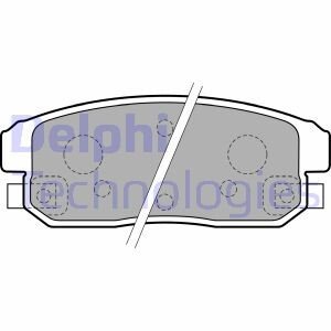 Комплект тормозных колодок, дисковый тормоз DELPHI LP1829