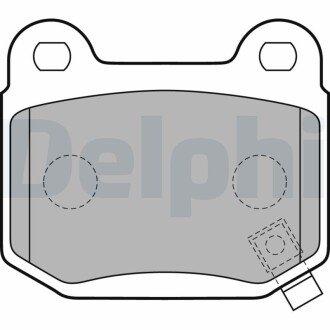 Комплект гальмівних колодок, дискове гальмо DELPHI LP1839
