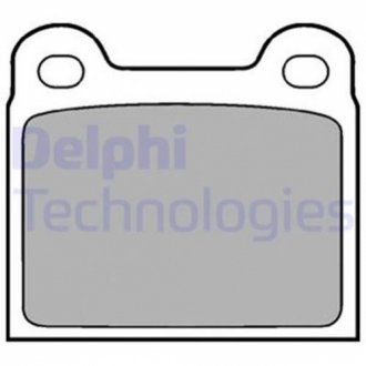 Комплект тормозных колодок, дисковый тормоз DELPHI LP18 (фото 1)