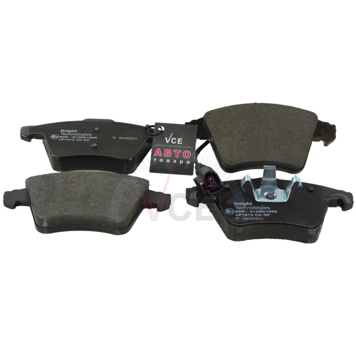 Фото 1 - Комплект тормозных колодок, дисковый тормоз DELPHI LP1913 Комплект тормозных колодок, дисковый тормоз DELPHI LP1913 (фото 1)