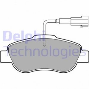 Комплект тормозных колодок, дисковый тормоз DELPHI LP2014