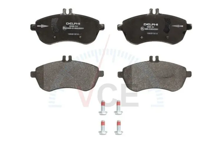 Комплект тормозных колодок, дисковый тормоз DELPHI LP2028 (фото 1)