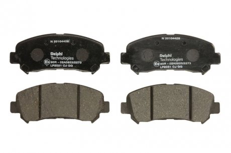 Комплект тормозных колодок, дисковый тормоз DELPHI LP2031 (фото 1)