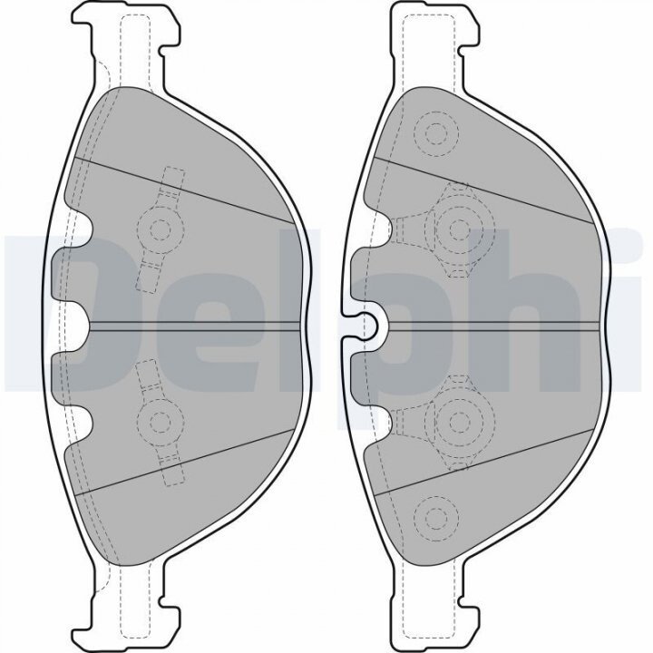 Комплект гальмівних колодок, дискове гальмо DELPHI LP2041 (фото 1)