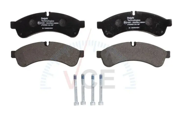 Комплект тормозных колодок, дисковый тормоз DELPHI LP2063 (фото 1)
