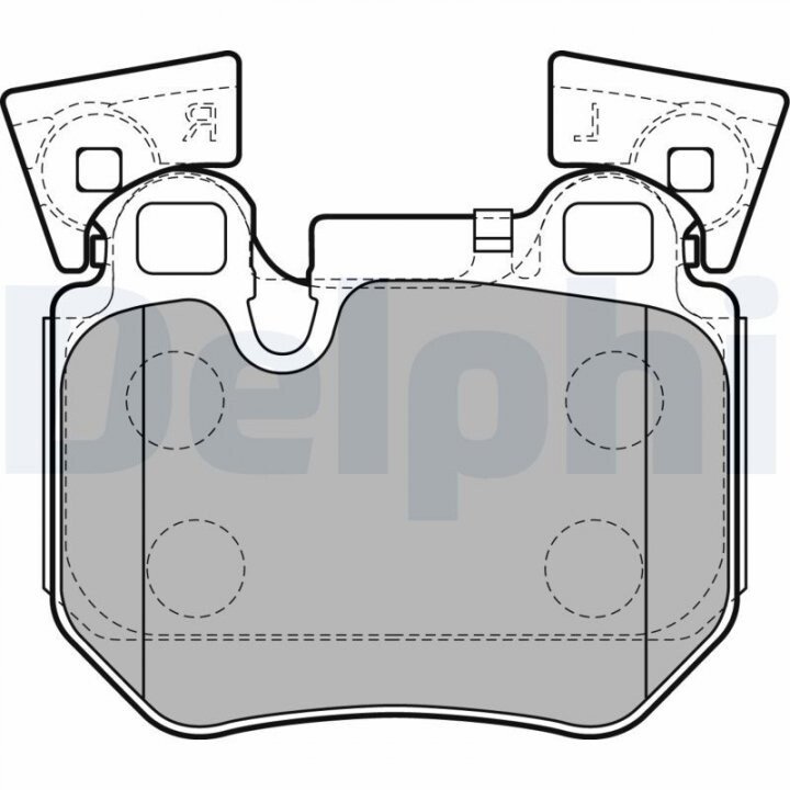 Комплект гальмівних колодок, дискове гальмо DELPHI LP2121 (фото 1)