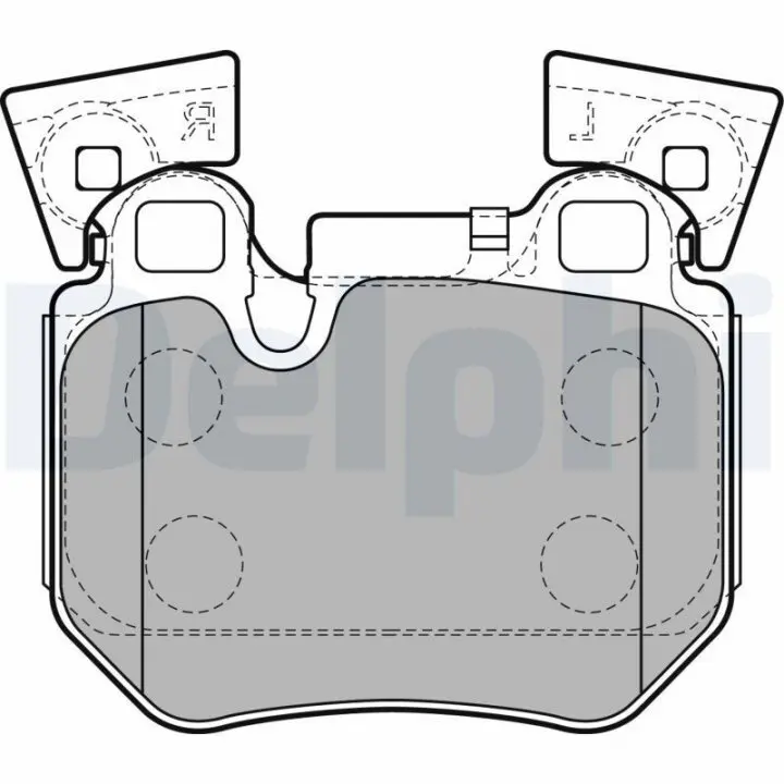 Комплект тормозных колодок, дисковый тормоз DELPHI LP2121 (фото 1)