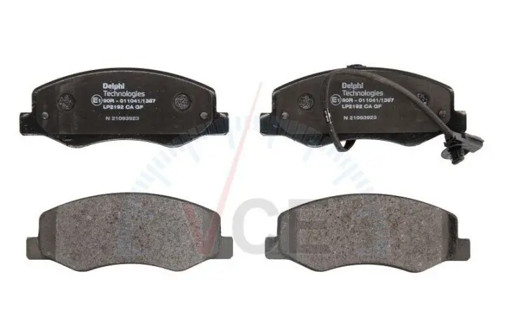 Комплект тормозных колодок, дисковый тормоз DELPHI LP2192 (фото 1)