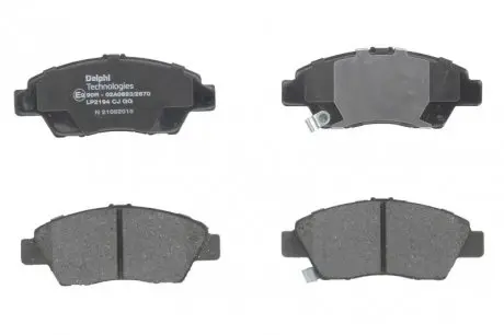 Комплект гальмівних колодок, дискове гальмо DELPHI LP2194