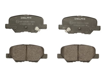 Комплект тормозных колодок, дисковый тормоз DELPHI LP2501 (фото 1)