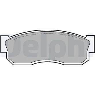 Комплект гальмівних колодок передній, nissan cherry iii, sunny i, sunny ii, sunny-kombi subaru justy i, justi i-hatchback, libero, rex ii 0.5-1.8 08.81-02.00 DELPHI LP261