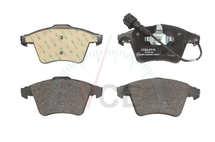 Фото 1 - Комплект тормозных колодок, дисковый тормоз DELPHI LP3142 Комплект тормозных колодок, дисковый тормоз DELPHI LP3142 (фото 1)