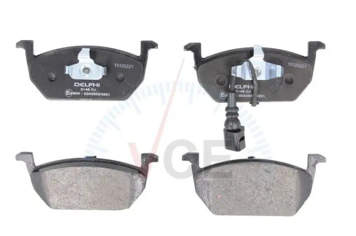 Фото 1 - Комплект гальмівних колодок, дискове гальмо DELPHI LP3146 Комплект гальмівних колодок, дискове гальмо DELPHI LP3146 (фото 1)