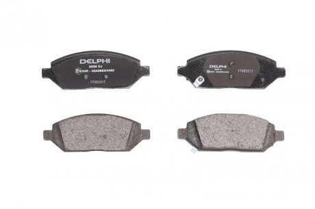 Комплект тормозных колодок, дисковый тормоз DELPHI LP3236