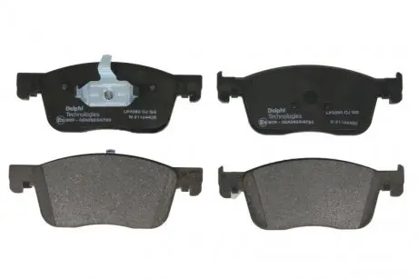 Комплект тормозных колодок, дисковый тормоз DELPHI LP3260