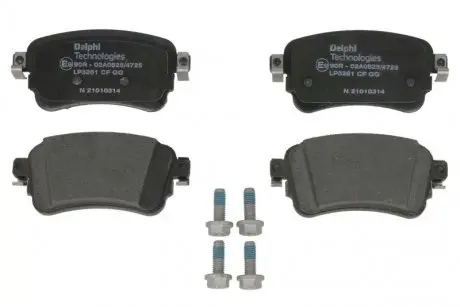 Комплект тормозных колодок, дисковый тормоз DELPHI LP3261