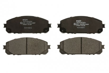 Комплект тормозных колодок, дисковый тормоз DELPHI LP3271