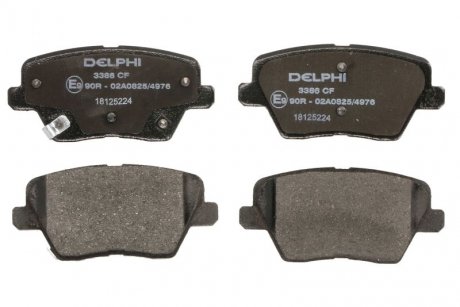 Комплект тормозных колодок, дисковый тормоз DELPHI LP3386