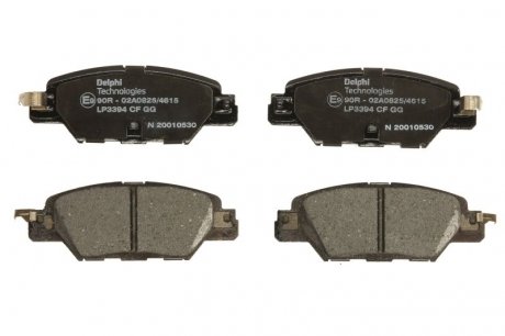 Комплект тормозных колодок, дисковый тормоз DELPHI LP3394