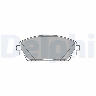 Комплект тормозных колодок, дисковый тормоз DELPHI LP3632