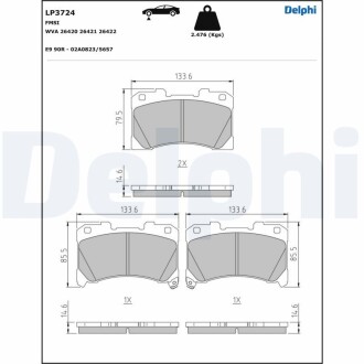 Гальмівні колодки DELPHI LP3724