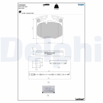 Тормозные колодки, дисковые. DELPHI LP5066EV