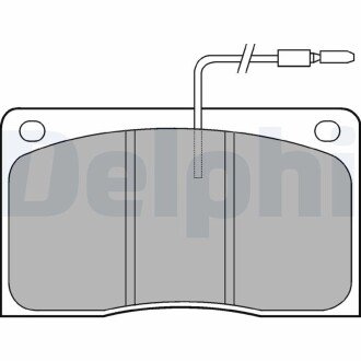Комплект тормозных колодок, дисковый тормоз DELPHI LP568