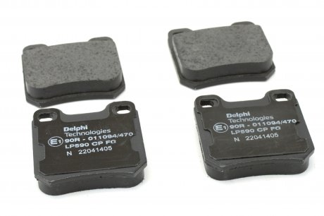 Комплект тормозных колодок, дисковый тормоз DELPHI LP590