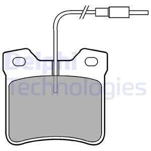 Комплект тормозных колодок, дисковый тормоз DELPHI LP667