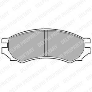 Комплект тормозных колодок, дисковый тормоз DELPHI LP670 (фото 1)