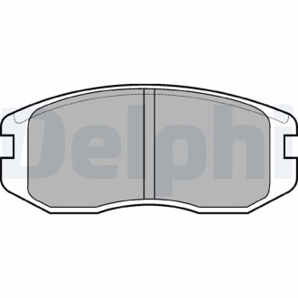 Комплект тормозных колодок, дисковый тормоз DELPHI LP736
