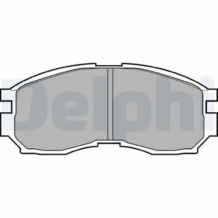 Фото 1 - Комплект тормозных колодок, дисковый тормоз DELPHI LP803 Комплект тормозных колодок, дисковый тормоз DELPHI LP803 (фото 1)