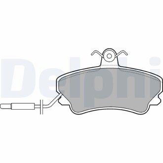 Комплект тормозных колодок, дисковый тормоз DELPHI LP822