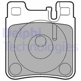Комплект тормозных колодок, дисковый тормоз DELPHI LP841 (фото 1)