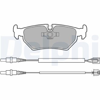 Комплект тормозных колодок, дисковый тормоз DELPHI LP910