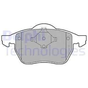 Комплект гальмівних колодок, дискове гальмо DELPHI LP978