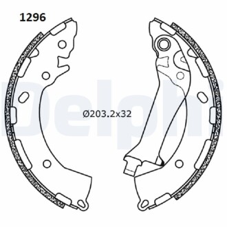 Тормозные колодки барабанные DELPHI LS2180